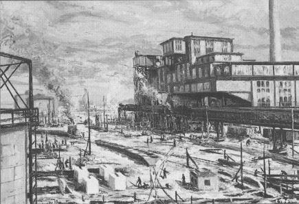 Aufbau der Calciumkarbitfabrik 1937