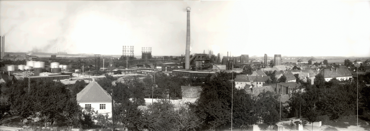 Blick auf das Werk der Wintershall A.G.