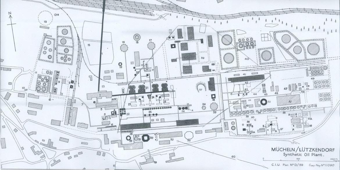 Werksskizze Wintershall A.G., Werk Lützkendorf