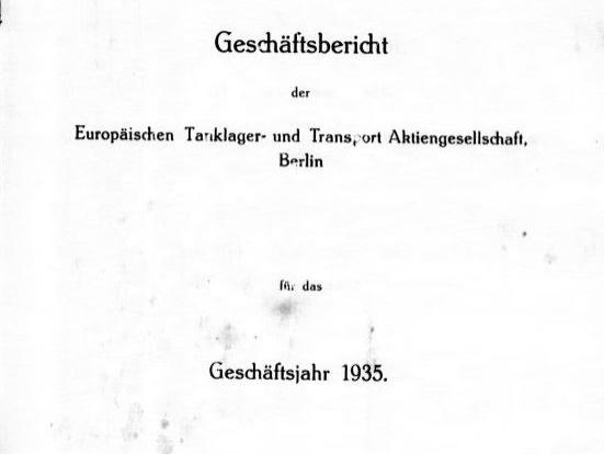 Geschäftsbericht OLEX 1935