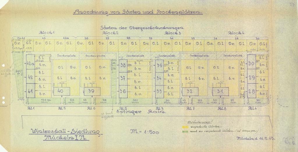 Anordnung Gärten und Trockenplätzen 