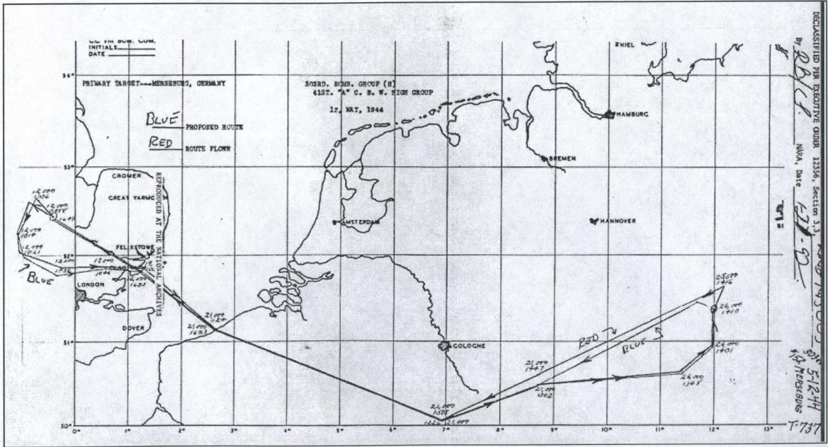 Route Map 12.5.1944