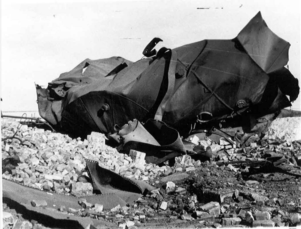 Ausgebrannter Tank