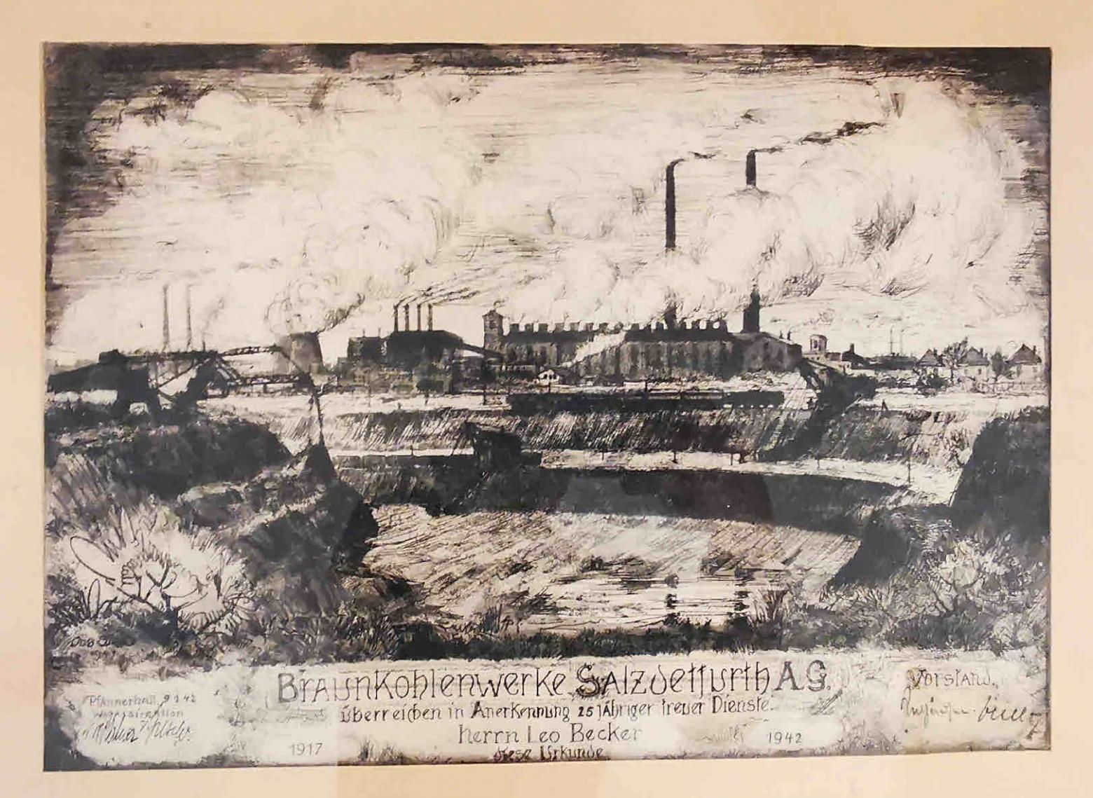 25-jähriges Dienstjubiläum, Pfännerhall/ Braunsdorf 09.01.1942 