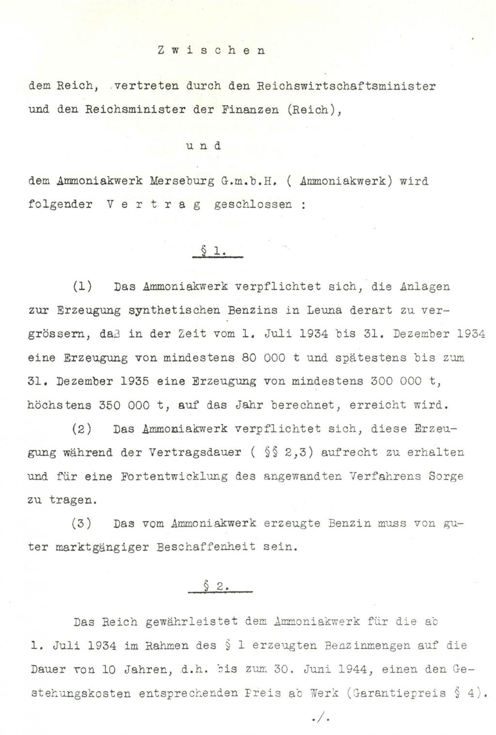 Benzinvertrag von 1933